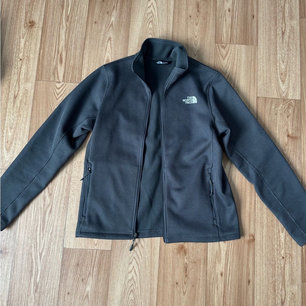 North face ribbed zip up jacket